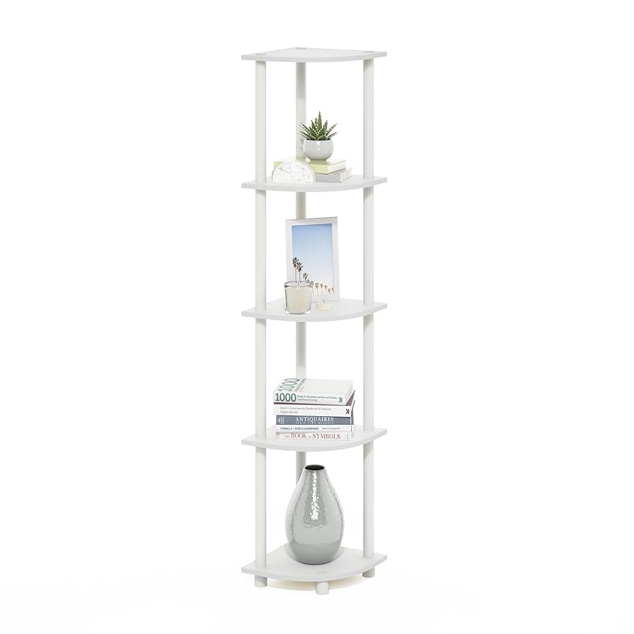 Amazon.com: Furinno Turn-N-Tube Corner Shelf, 5-Tier Corner